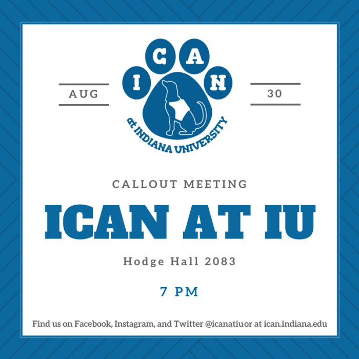 ICAN at IU Callout Meeting Flyer